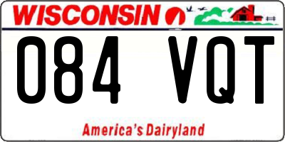 WI license plate 084VQT