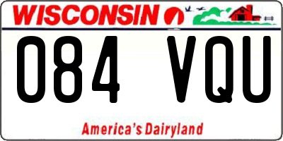 WI license plate 084VQU