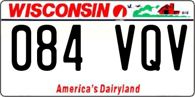 WI license plate 084VQV