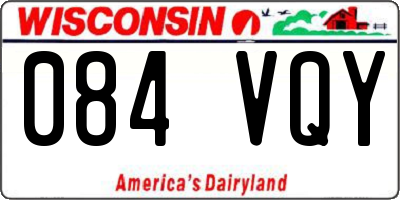 WI license plate 084VQY