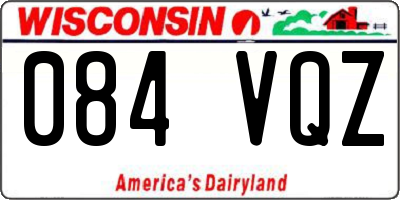 WI license plate 084VQZ
