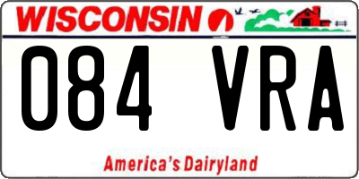 WI license plate 084VRA