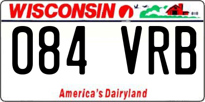 WI license plate 084VRB