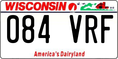 WI license plate 084VRF