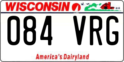 WI license plate 084VRG