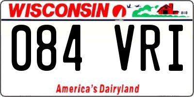 WI license plate 084VRI