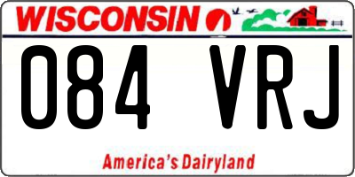 WI license plate 084VRJ