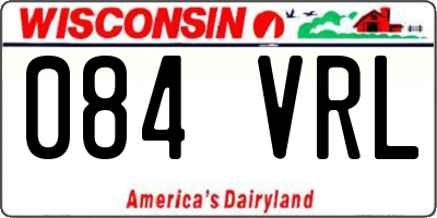 WI license plate 084VRL