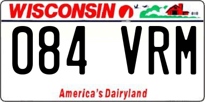 WI license plate 084VRM