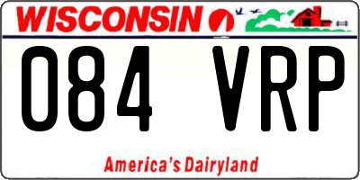 WI license plate 084VRP
