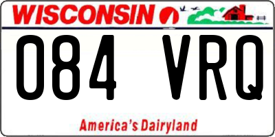 WI license plate 084VRQ