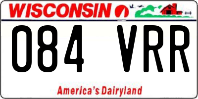 WI license plate 084VRR