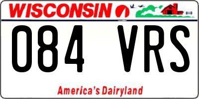 WI license plate 084VRS