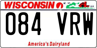 WI license plate 084VRW