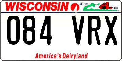 WI license plate 084VRX