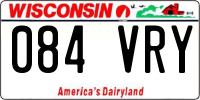 WI license plate 084VRY