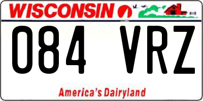 WI license plate 084VRZ