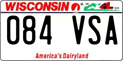 WI license plate 084VSA