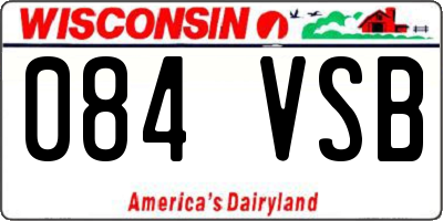 WI license plate 084VSB