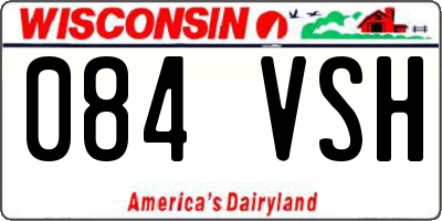 WI license plate 084VSH