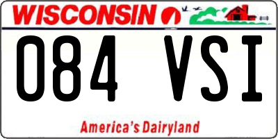 WI license plate 084VSI