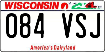 WI license plate 084VSJ