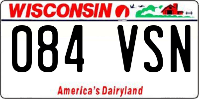 WI license plate 084VSN