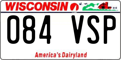 WI license plate 084VSP
