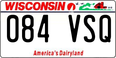 WI license plate 084VSQ