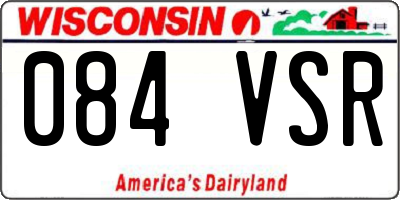 WI license plate 084VSR