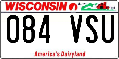 WI license plate 084VSU