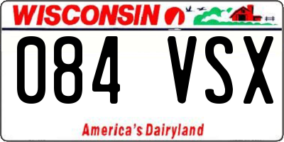 WI license plate 084VSX