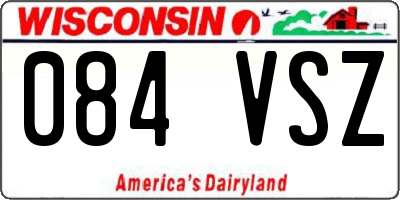WI license plate 084VSZ