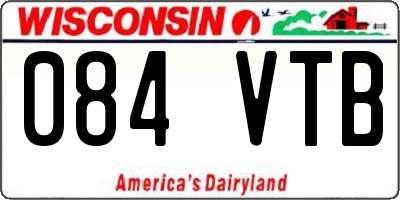 WI license plate 084VTB