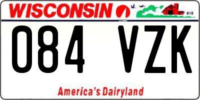 WI license plate 084VZK