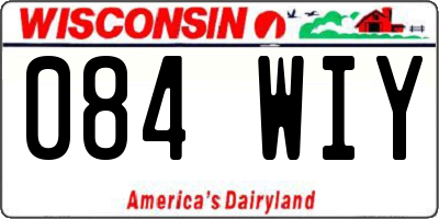 WI license plate 084WIY
