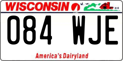 WI license plate 084WJE