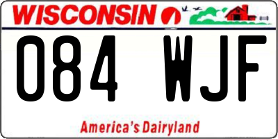 WI license plate 084WJF