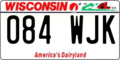 WI license plate 084WJK
