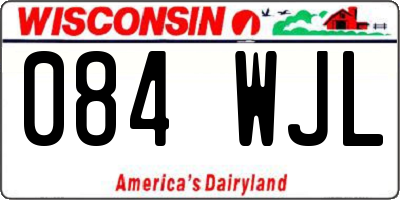 WI license plate 084WJL