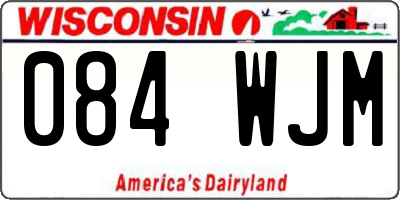WI license plate 084WJM