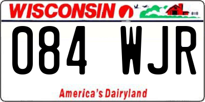 WI license plate 084WJR