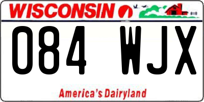 WI license plate 084WJX