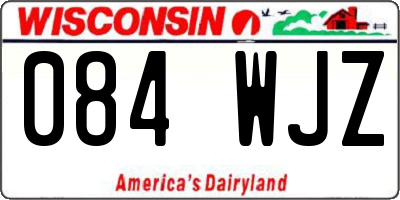 WI license plate 084WJZ