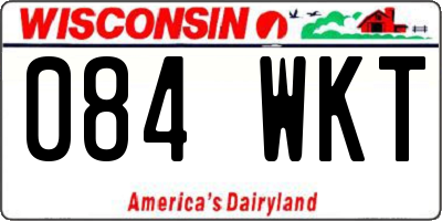 WI license plate 084WKT