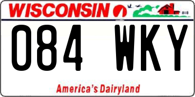 WI license plate 084WKY