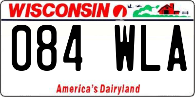 WI license plate 084WLA