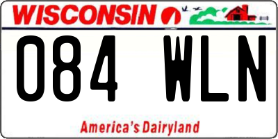 WI license plate 084WLN