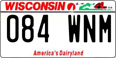 WI license plate 084WNM