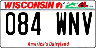 WI license plate 084WNV
